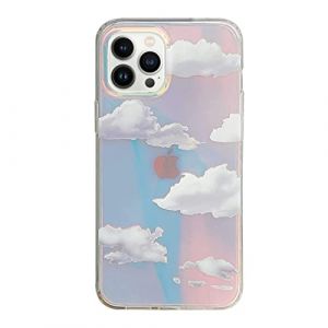 Asgens Compatible avec la Coque Laser iPhone 15 Pro 6,1 Pouces, Nuage Motif Iridescent Bling Briller Le Luxe Coque Mince TPU et PC Dur de Protection Antichoc pour iPhone 15 Pro 6.1" Filles Femmes (TRD Direct, neuf)