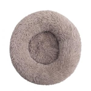 DOTBUY-SHOP Panier Chien Peluche Coussin Chien Rond Lit pour Chat, Coussin Chat Lavable Peluche Animale Compagnie Lit Donut Coussin pour Chats et Petits Chiens (50cm,Beige) (DOTDOT SHOP, neuf)