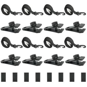 Gbformat Lot de 8 Sangles de Maintien et Pinces pour Enrouleur B&acirc;ches Piscine, Accessoires Enrouleur de Couverture Solaire Jeu de Roues de Parasol Sangles de Serrage de Couverture de Piscine (shunfenger, neuf)