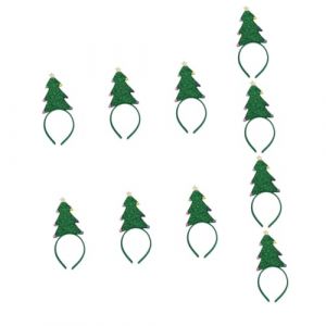 FRCOLOR 10 Pièces Cerceau De Cheveux De Noël Bandeaux De Lutin De Noël Bandeaux De Noël Bandeau De Fascinateur De Noël Bandeau De Costume De Sapin De Noël Arbre De Noël (White Beach, neuf)