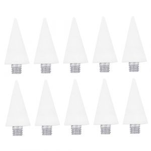 DEARMAMY 10 Pièces Stylo De Forage Clous Remplacement Ongle Art Pointillage Manucure Conseil Outils Tête De Stylo De Cueillette De Perceuse Acrylique Blanche (Liiane, neuf)