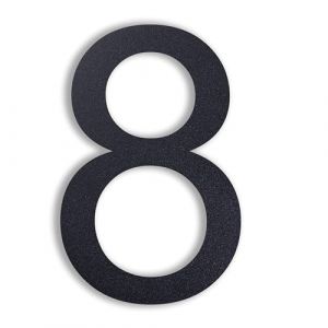 nanlyiau 8in numero maison anthracite Num&eacute;ro de Maison numero maison Acier inoxydable de num&eacute;ro de rue Aspect flottant, facile &agrave; installer et fait de solides SUS304（7016 8in8） (nanly, neuf)