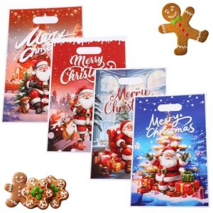 EJRUP Sac Cadeau Noel 50 sacs cadeaux port&eacute;s &agrave; la main nacr&eacute;s de No&euml;l, adapt&eacute;s pour l'emballage de cadeaux de f&ecirc;te et pour cr&eacute;er une atmosph&egrave;re de No&euml;l intense (Anilalowbility, neuf)