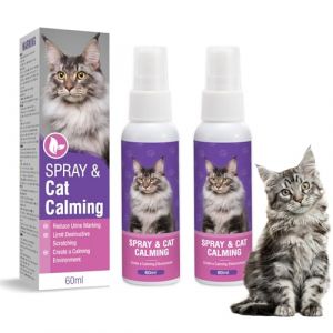 Spray Anti Stress Chat 2 Pièces Apaisant Calmant pour Catly Les Chats Pheromones PhéRomones Pheromone Prise Apaiser Conflit FéLines Relaxantes Et Calmantes Agité Stressé Herbe à Catnip M (ARNOLD GANYI XP Kft., neuf)