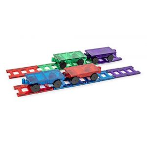 Playmags Jeu De Train Magn&eacute;tique, 20 Blocs De Construction Magn&eacute;tiques Coffret D'accessoires Comprenant 4 Trains, des Aimants Plus Puissants, des Jouets STEM pour Enfants (Best Toys 4 U, neuf)