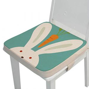 Coussin Rehausseur Chaise Enfant Portable R&eacute;hausseur Coussin De Si&egrave;ge, Fansu Enfants Eponge Confortable Coussins avec Longue Sangle pour Si&egrave;ge Chaises Hautes Chaises de Jardin (lapin,40x40x5cm) (JINBO, neuf)