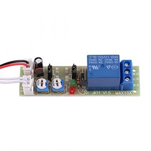 Module de Relais Minuterie DC 5V/12V/24V, Temps de Cycle Réglable 0-15min/0-60min, Interrupteur à Retard Marche/Arrêt, Module Temporisateur(en Option)(DC12V,0-60min) (Kerindas, neuf)