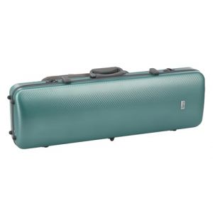 GEWA Étui pour Violon Fun Series Polycarbonate 4/4 Vert/Gris, intérieur Noir, 2 Sangles Amovibles pour Sac à Dos, Pochette pour Accessoires, Support rembourré, poignée latérale supplémentaire (Geigenbau Tobias Pöhling, neuf)