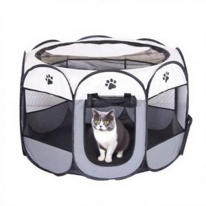 Parc Chaton 73 x 73 x 43 cm, Pliable Parc a Chat Chiot pour Animaux de Compagnie Int&eacute;rieur et ext&eacute;rieur (EUBSWA-FR, neuf)