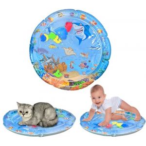 Felicify Tapis Eau Chat, Tapis Sensoriel Chat, Tapis d'eau pour Chat, Tapis Sensoriel Eau Chat, Tapis de Jeu pour Chat, Tapis D'eveil Chat, Tapis d'eau Gonflable pour Chat, Jouet Interactif pour Chat (Lively Mistral, neuf)