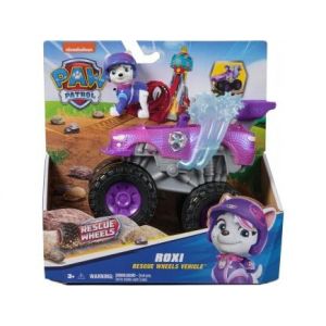 cavernedesjouets Coffret pour Pat Patrouille Collection Chien Roxi + véhicule Tout Terrain Wheels - Set Figurine et Voiture avec Carte Tigre (cavernedesjouets, neuf)
