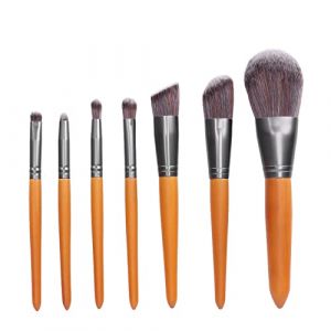 Ensemble de pinceaux de maquillage 7 pièces pinceaux cosmétiques en fibres super douces pour un mélange et un contourage impeccables kit de maquillage professionnel pour les (Haedaxua, neuf)