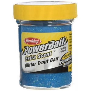 Berkley Powerbait Select Glitter Troutbait P&acirc;te app&acirc;t pour p&ecirc;che &agrave; la truite - Multicolore (Bleu Neon), 50 g (jmd aquarium bassin peche, neuf)