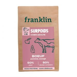 Franklin – Nourriture pour Chien Stérilisé – Gamme Balance – avec 50% de Boeuf – Croquettes sans céréales – Taille 13 mm – 6 kg (Franklin Pet Food, neuf)