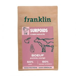 Franklin Équilibre – Croquette Chien Stérilisé – 6kg – sans Céréales – Contrôle du Poids – Forme Ronde 13mm – Boeuf (Franklin Pet Food, neuf)