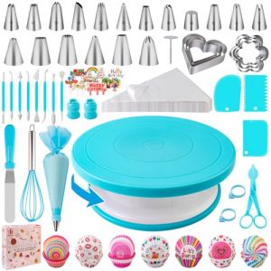 Nifogo Kit Patisserie Douille Patisserie 285pcs, Patisserie Accessoire, Ustensiles à Pâtisserie Inclure Plateau Tournant Gateau, Poche a Douille, Spatule (Nifogo Deals, neuf)