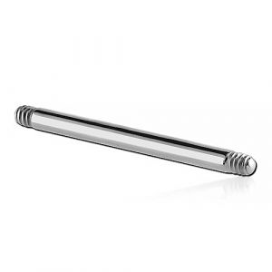 Inoki - Barbell acier nu - Jonc/Tige 1.6 mm, Long. int. 55 mm (INOKI PIERCING, neuf)