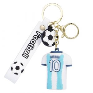 Anneaux Porte Clé, Maillot De Porte Clé Football En Silicone,Porte Cle Football De Stade De Décoratif,Voiture Avec O Ring,Adultes Et Cadeau Enfant,Cadeaux De Football Pour Hommes (CyxenNova Fashion Jewelry, neuf)