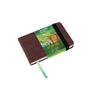 tumuarta Carnet d’aquarelle, 9X14 cm, 300 g/m², papier 25% coton, grain fin, 24 feuilles, 48 pages, carnet de croquis en papier aquarelle pour une utilisation comme carnet de voyage et cahier (tumuartauk, neuf)