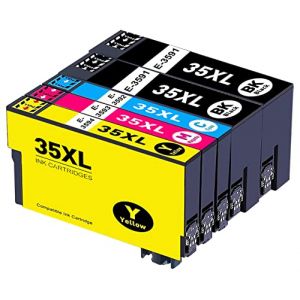 AWSU Cartouches d'encre compatibles avec Epson 35 35XL pour Workforce Pro WF-4720 WF-4725 WF-4730 WF-4740 Workforce Pro WF-4720DWF WF-4725DWF WF-4730DTWF WF-4740DTWF (AWSW, neuf)