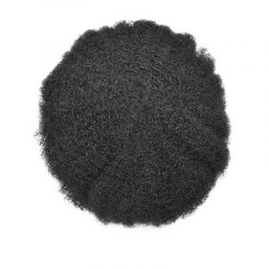 Toupet pour hommes Hommes Toupet Afro Bouclés Perruques for Hommes Respirant Mono Haut Et Périmètre PU Cheveux Mâles Prothèse Capillaire 6" Système De Remplacement Unité Perruque De Cheveux Humains To (zhangruiuk, neuf)