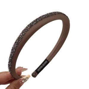 SLXLYH Bandeaux pour femme à bords fins - Bandeau de maquillage pour adolescentes et filles - Marron clair - Taille unique (anbeidianzi, neuf)