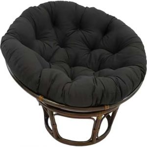 JORTUIO Coussin De Siège Rond,Coussin De Chaise Suspendue Coussin De Chaise Papasan Extérieur, Coussin De Chaise Confortable Coussin De Siège Amovible pour Jardin Terrasse(Noir,120x120cm) (Danansentt Shop, neuf)