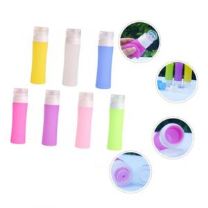 Gogogmee Flacon de Voyage Silicone &Eacute;tanche pour Liquides Distributeur Rechargeable Portable pour Lotion et Savon Design Large Ouverture pour Voyage et Camping Jaune (Kolding Luo, neuf)