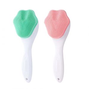 Brosse faciale, 2Pcs Brosse visage, Brosses de nettoyage du visage en silicone doux manuel, Brosse Nettoyante Visage exfoliant, Brosse nettoyage, pour l'exfoliation, Démaquillant, Rose, Vert (Thuranda OÜ, neuf)