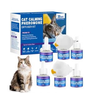 Petwellness Diffuseur Chat, Petwellness Diffuseur Chat Pour Arr&ecirc;ter De Faire Pipi Partout 6 En 1, Pet Wellness Diffuseur Pheromones Chat, Soulage Le Stress Anxieux,R&eacute;duit Les Bagarres (6 Bouteilles) (bozhoushiqiaochengquwangxiaoshanzhongyao, neuf)