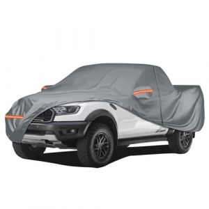 Bâche de voiture, imperméable, pour Ford Ranger, Toyota Hilux, Nissan Navara, VW Amarok, bâche de protection complète, pour hiver, été, toutes saisons, grise (Amomusm, neuf)
