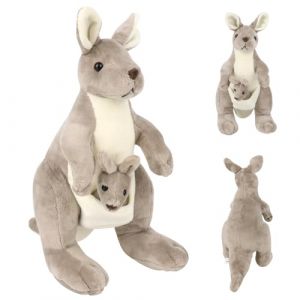 HIULLEN Kangourou Jouets en Peluche, 28 cm Peluche M&egrave;re et Enfant Kangourou, Animal en Peluche Kangourou Poup&eacute;e Cadeau Halloween pour Enfants C&acirc;lins Jouant &agrave; Dormir (YQMYEU, neuf)