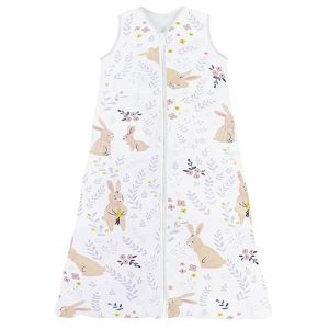 Chilsuessy Gigoteuse Bébé Pyjama d'été sans Manches 100% Coton Tog 0.5, Jardin de Lapins, 130-150 cm (Chilsuessy, neuf)