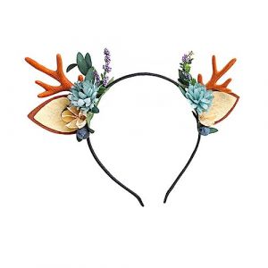 DEARMAMY Ornement de Cheveux No&euml;l D&eacute;coration de Cheveux Femme Coiffe Corne de Cerf Ornement Forme de Cerf D&eacute;coration F&ecirc;te (Liiane, neuf)