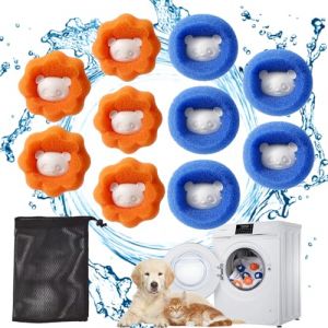 KUBDPQOR Boule Anti Poils Machine à Laver Réutilisable - Attrape poil efficace pour vos vêtements dans la machine à laver, Éliminateur de poils d'animaux réutilisable, Ramasse Poils Animaux Machine (KUBD, neuf)
