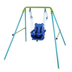 HLC Balan&ccedil;oire Pliante pour Enfant Bleu fonc&eacute; Balan&ccedil;oire pour Tout-Petit Si&egrave;ge b&eacute;b&eacute; et balan&ccedil;oire de Jardin en Corde &agrave; l'int&eacute;rieur et &agrave; l'ext&eacute;rieur Pendant 9 &agrave; 36 Mois (XHLC Hyper Patio, neuf)