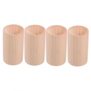 VALICLUD 4 Pièces Fond d'arôme afficher aromathérapie Rester diffuseur d'huiles essentielles socle à colonnes sculpture debout Diffuseur de salle de réunion Bois Khaki (SHUI LIAO, neuf)