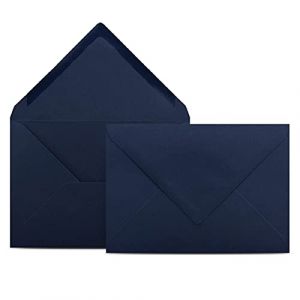 Colours-4-you Lot de 150 enveloppes - Format C6 - Bleu foncé et bleu - 11,4 x 16,2 cm - Enveloppes avec rabat pointu à collage humide de 80 g/m² (Glüxx-Agent GmbH, neuf)