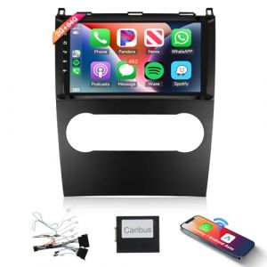 Podofo Autoradio Carplay pour Mercedes-Benz Classe B/Classe A 2008-2011, écran Tactile 9 Pouces, 2Go+64Go, avec Carplay sans Fil, Android Auto, Bluetooth/GPS/WiFi/FM/RDS/HiFi/USB+Caméra de recul (Podofo, neuf)
