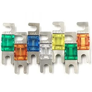 Greluma 7 pi&egrave;ces Mini emballage multiple de fusibles ANL/MANL 30A, 40A, 60A, 80A, 100A, 120A, 150A pour fusible &eacute;lectronique de syst&egrave;me audio vid&eacute;o marin automobile (Lumatech-EU, neuf)