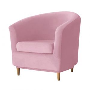 Meigeh Housse de Fauteuil Chesterfield Housses Fauteuil Cabriolet de Club 1 Place en Velours Housse pour Chaise Tullsta Extensible Couleur Rose (CHNSHOME-FR, neuf)