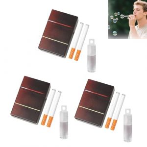 Lot de 3 Machine &agrave; Bulles de Savon pour Hommes et Femmes, Fausse Cigarette Souffleur de Bulles Cigarette &agrave; Bulles Baguettes &agrave; Bulles Jouet Anti-Stress Cadeau pour Mariage Anniversaire (K) (Hboumz, neuf)
