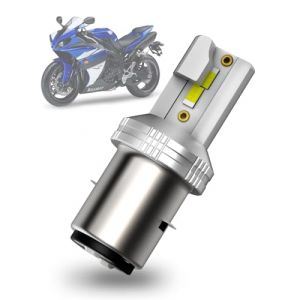 SUPAREE Ampoule de Phare BA20D 12V, Ampoule BA20D S2 Ampoule LED BA20D Moto 8000LM 6500K 400% Hi/Lo Beam 1:1 Remplacement pour Halog&egrave;ne Plug n Play 1PC (SUPAREE FR, neuf)
