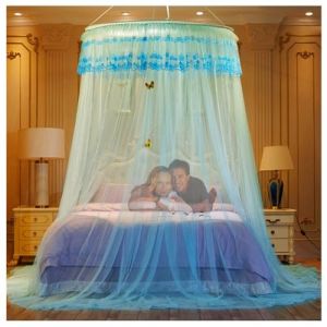 Balakaka Moustiquaire de Lit Hauteur 3 Mètres, Grande Romantique Moustiquaire en Dôme pour Lits Simples et Doubles, Anti-Moustique Moustiquaire à Mailles Serrées Couverture 12,5 m, Vert Aquatique (BESTLINK TECHNOLOGY S.R.L., neuf)