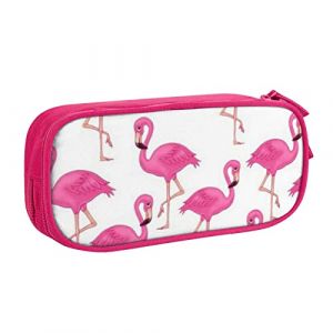 FLYIFE Grande trousse à crayons avec 2 compartiments Motif flamant rose, rose, Taille unique, Cartable (xiehuaLJFDY, neuf)