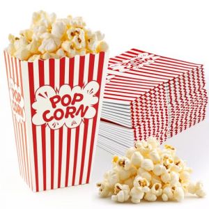 Prebarfun 32 Pi&egrave;ces Boite a Pop Corn, Petit Pot Pop Corn Carton R&eacute;tro Rouges & Blanches pour F&ecirc;tes, Anniversaires Parties, Film Nuits, Mariage, Snacks Bonbons, Collations Chips (7x5x11.5 cm) (Hanhuiec, neuf)