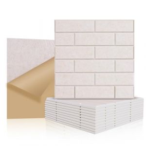 GUUSII HOME Isolation Phonique Panneau Acoustique Mural Plaque 30 * 30 * 1cm Absorbeur De Bruit Polyester Haute Densité Insonorisante Autocollante Dalle Traitement pour Home Studio(Beige,L 12 Pack) (GUUSII HOME, neuf)