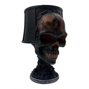 Lampe gothique, lampe de bureau d'Halloween en forme de t&ecirc;te de mort, &eacute;clairage d'ambiance squelette de 20 cm, accessoires de bureau inhabituels, id&eacute;ale pour chambre &agrave; coucher, fournitures de f&ecirc;te (Ncshuqiangyong, neuf)