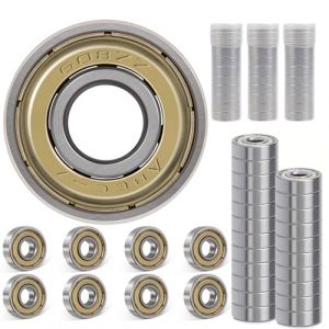JClorix 608ZZ Roulements à Billes 30 Pièces ABEC-7 Acier Inoxydable, 8x22x7 mm Antipoussière pour Skateboard Électrique, VTT, Industrie, Roulement à Billes Scellés Haute Vitesse (608ZZ) (JClorix, neuf)