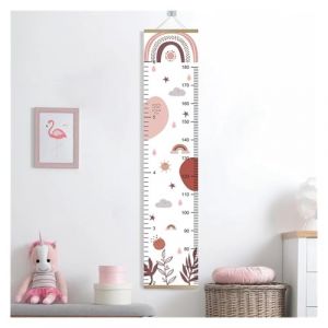 LIZHAYG Toise Enfant Tableau de Croissance Mural en Bois Non tiss&eacute;, r&egrave;gle de Hauteur Arc-en-Ciel, Mesure en Pouces, d&eacute;coration de Chambre d'enfant et de b&eacute;b&eacute; r&egrave;gle en Bois pour Enfant(Rainbow) (luozhibaihuo, neuf)